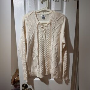 White Sweater with strings